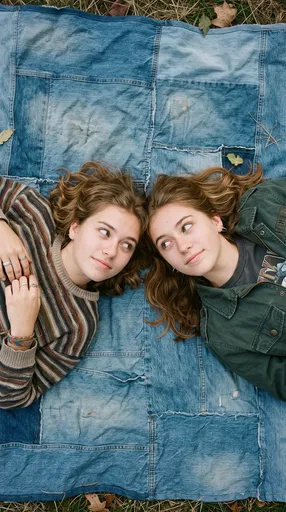Twin Sisters Giving Side Eye on Blanket