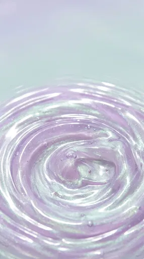 Iridescent Lavender Mint Cosmetic Gel Swirl