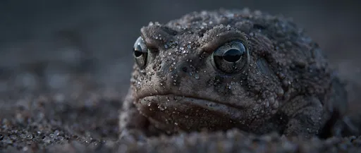 Close-Up of Sandy Desert Frog at Dusk