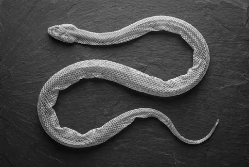 Snake Shed Skin on Dark Slate
