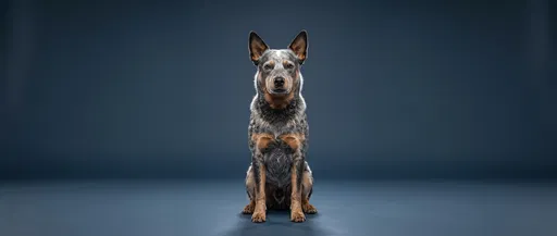 Blue Heeler Dog Studio Portrait