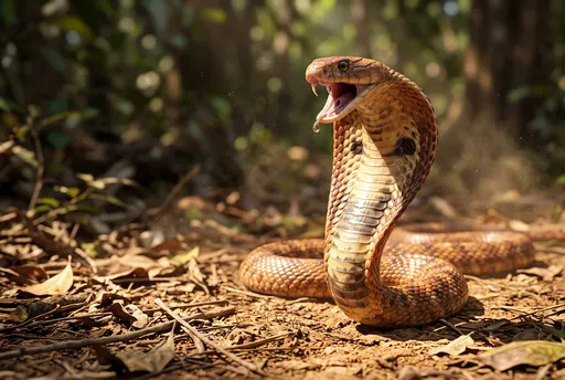 Cobra Flaring Hood on Forest Floor