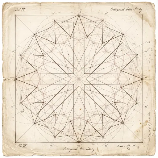 Archival Octagonal Star Geometric Study