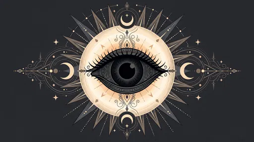 Mystic All-Seeing Black Eye Illustration