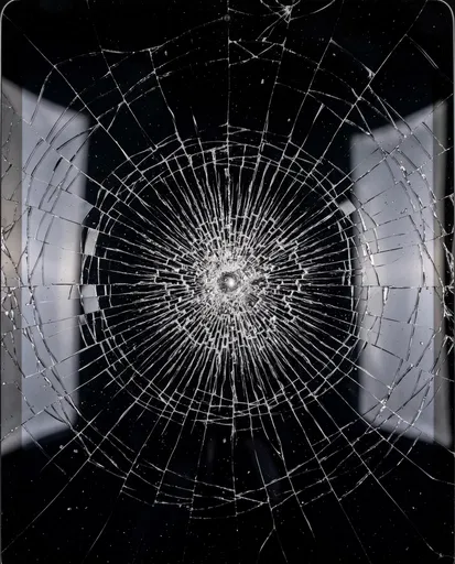 Shattered Glass Screen Spiderweb Crack Texture