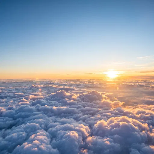 Golden Sunset Above Cloud Deck