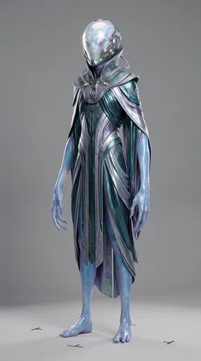 Extraterrestrial Diplomat in Ornate Sci-Fi Robes