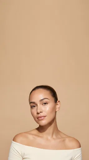 Skincare Portrait of Woman with Copy Space