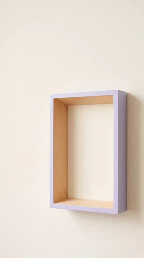 Empty Lavender and Wood Shadow Box Frame