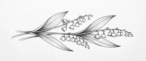 Lily of the Valley Ink Sketch