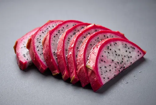 Fresh Sliced Dragon Fruit Wedges