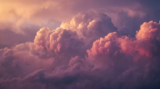 Glowing Magenta and Violet Sunset Clouds