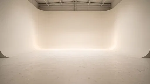 Empty Warm White Studio Cyclorama Background