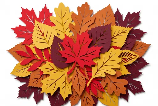 Layered Paper Cut Autumn Leaves