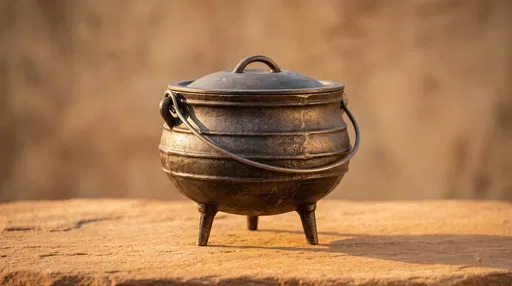 Cast Iron Potjie Cauldron on Sandstone