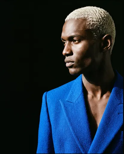 Portrait of Man in Cobalt Blue Blazer