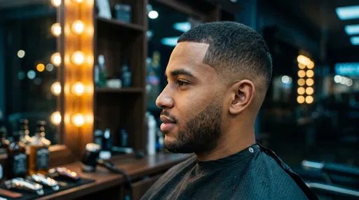 Man With Taper Fade In Barbershop