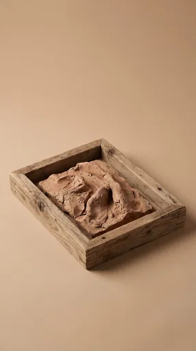 Terracotta Clay Relief in Wooden Frame