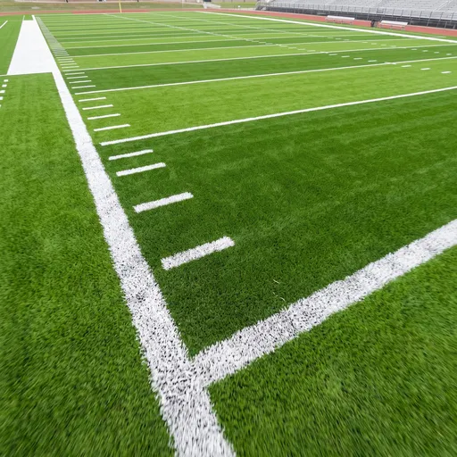 Green Football Field Corner Lines View