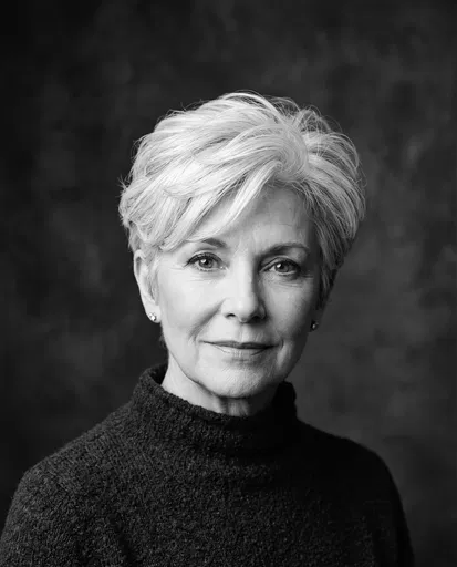 Monochrome Portrait of Mature Woman