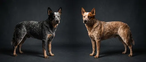 Blue and Red Heeler Studio Portrait