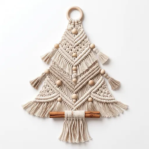 Boho Macrame Christmas Tree Wall Hanging