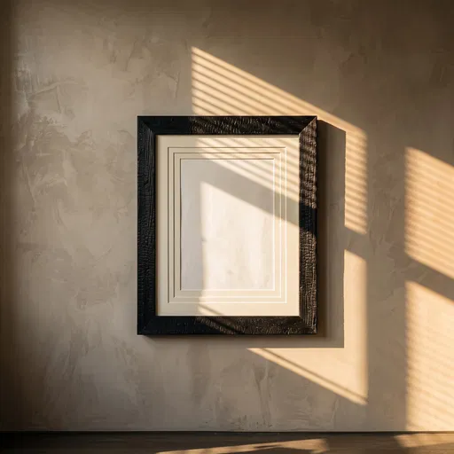 Charred Wood Frame in Golden Sunlight