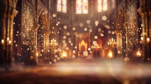 Blurred Magical Royal Throne Room Background