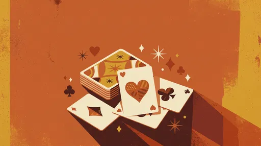 Mid-Century Modern Playing Cards Illustration