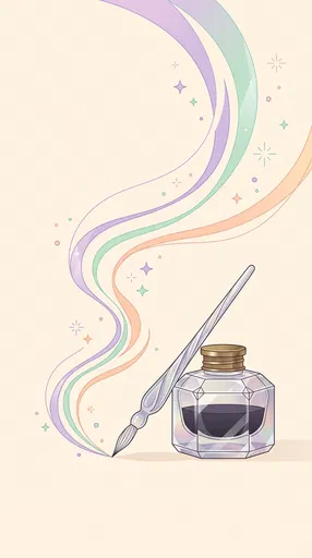 Glass Dip Pen and Pastel Ink