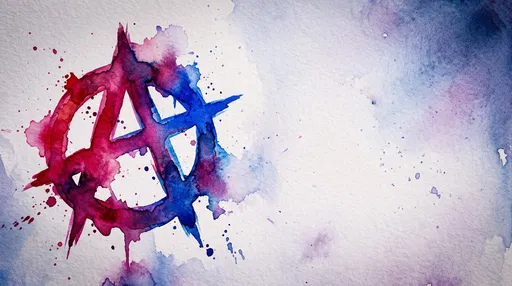 Watercolor Anarchy Symbol With Copy Space