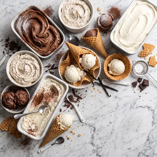 Artisan Gelato Spread on Marble