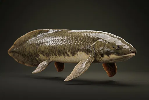 Studio 3D Render of Australian Lungfish