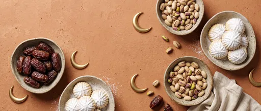 Eid Flat Lay With Dates And Pastries