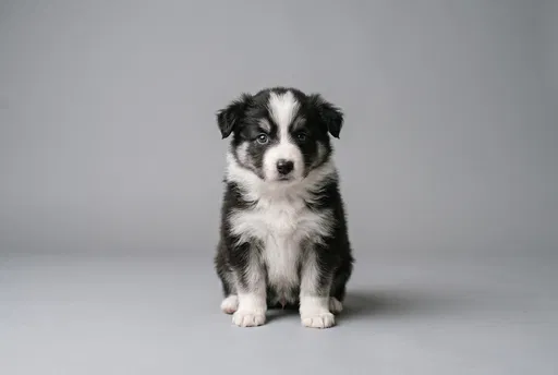 Border Collie Puppy Studio Portrait