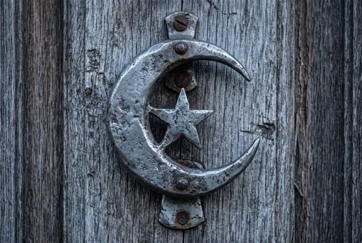 Antique Crescent and Star Door Knocker