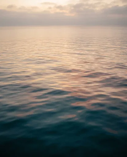 Calm Ocean Sunset Reflection Background