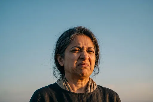 Woman Making a Disgusted Facial Expression