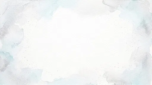 Subtle Ice Blue Watercolor Border Background