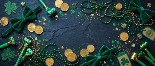 St. Patrick's Day Party Accessories Flat Lay