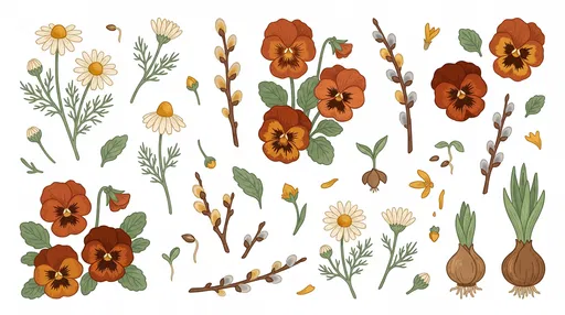 Earthy Spring Botanical Clipart Collection