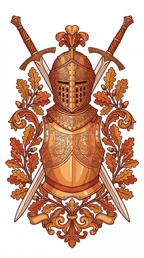 Ornate Knight Armor Heraldic Crest