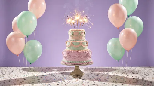 Pastel Tiered Celebration Cake With Sparklers