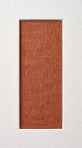 White Mat Board Framing Terracotta Linen