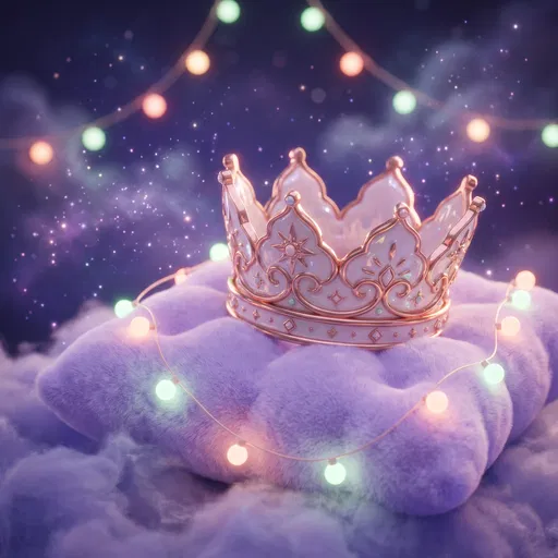 Ceramic and Rose Gold Crown on Pillow