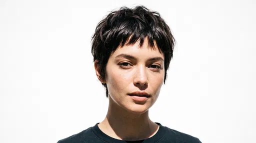 Woman With Textured Pixie Cut Portrait