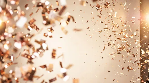 Rose Gold Confetti Celebration Background