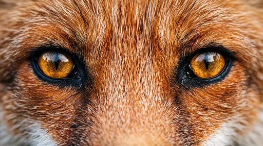 Extreme Close-Up of Red Fox Eyes