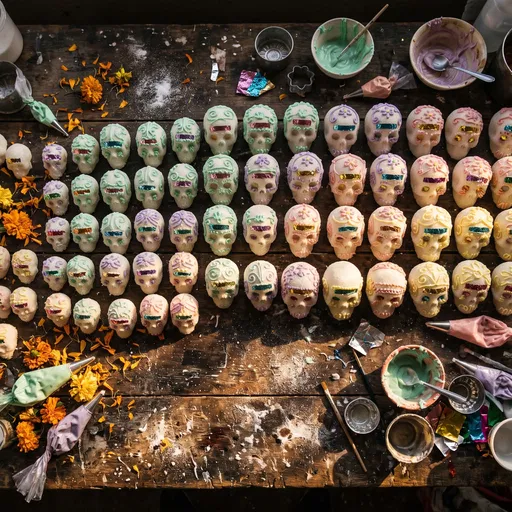Pastel Sugar Skulls on Artisan Workbench