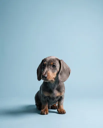 Blue and Tan Dachshund Puppy Portrait